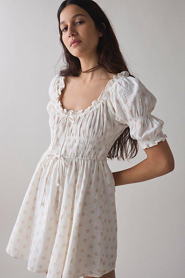 mini white dresses near me September Lace Mini Dress White