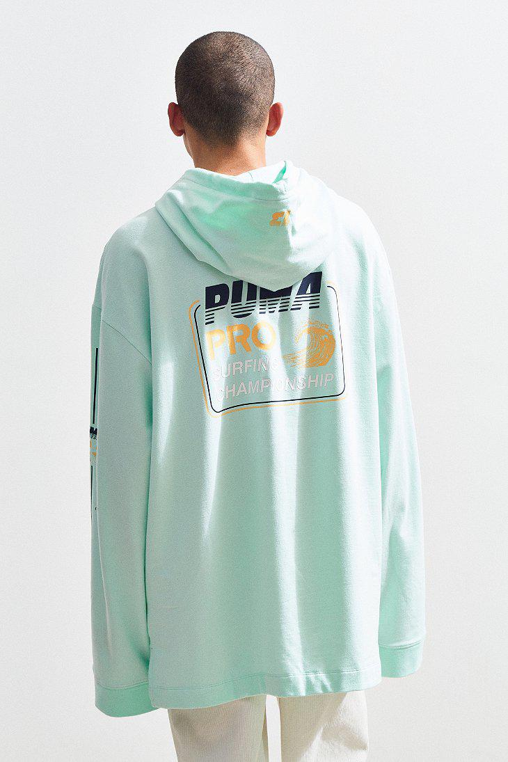 Puma Cotton Puma Fenty By Rihanna Gathered Hoodie Sweatshirt In Mint Green For Men Lyst