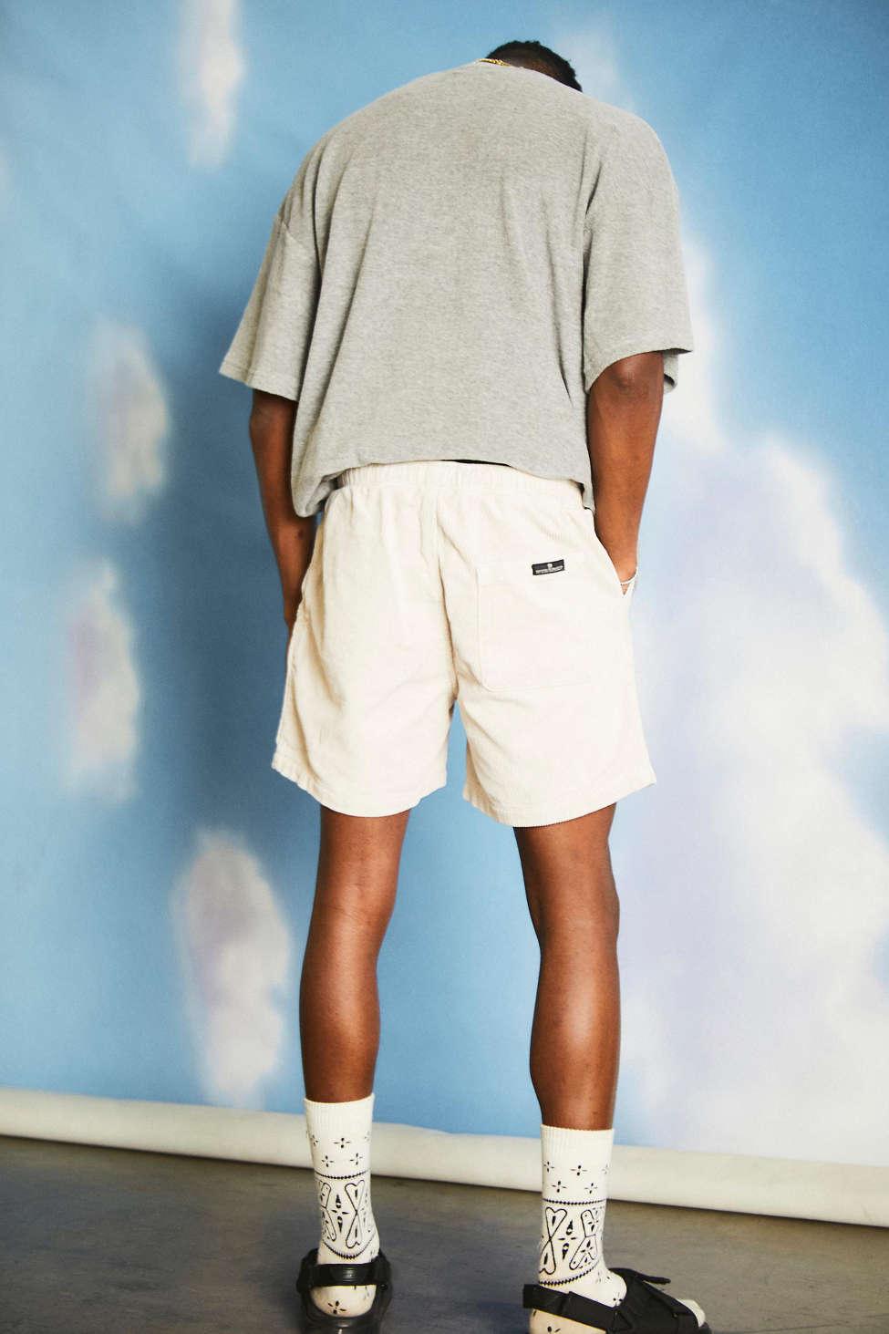 BDG Recycled Ecru Corduroy Short in 