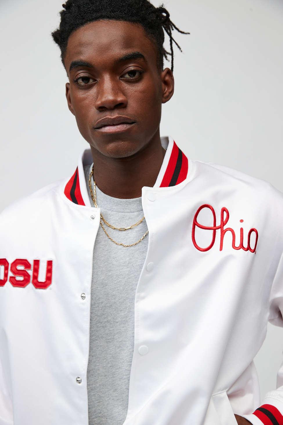 Mitchell Ness Ncaa Ohio State University Varsity Jacket in White for Men Lyst