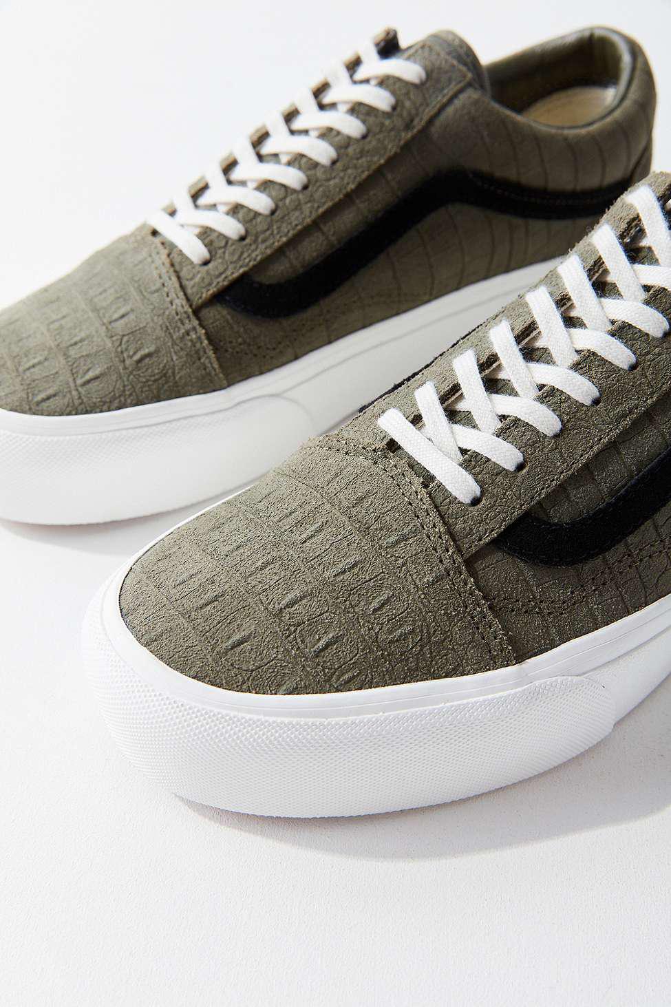 green platform vans