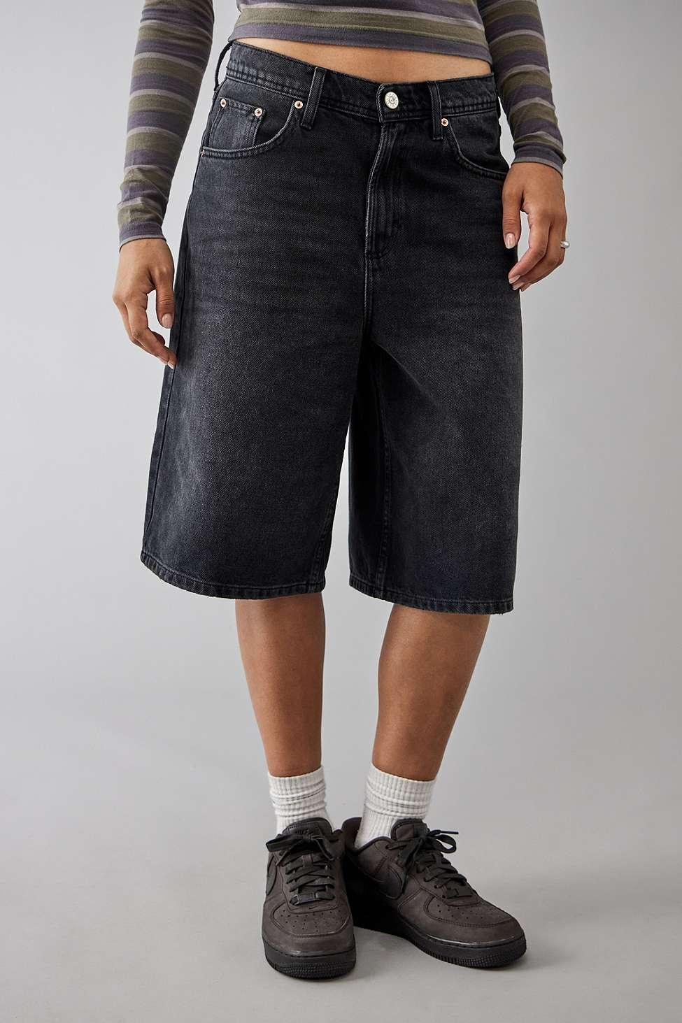 BDG Black Missouri Longline Denim Shorts in Blue Lyst UK