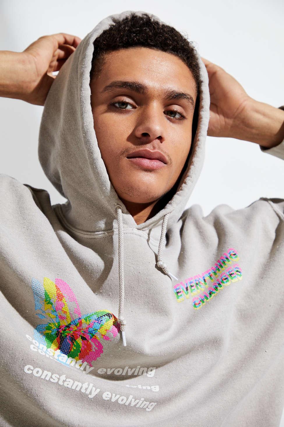 Urban Outfitters Changes Pigment Dye Hoodie Sweatshirt in Gray for Men |  Lyst