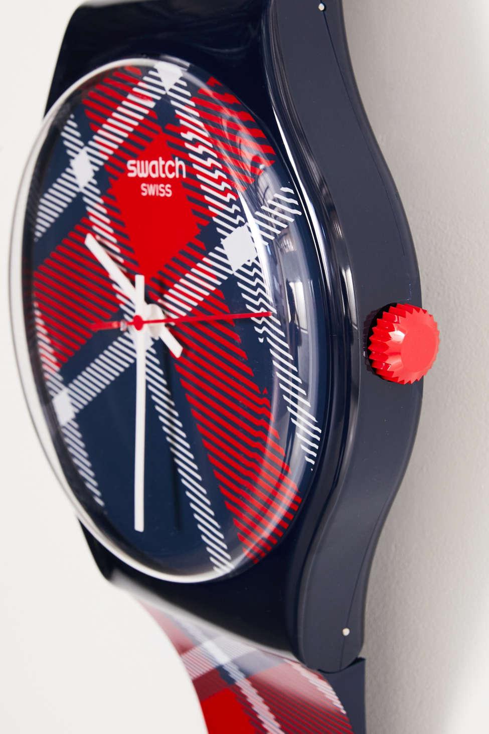 Swatch Maxi Color-kilt Wall Clock in Red for Men | Lyst