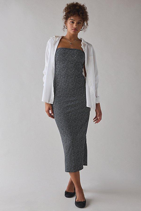 Urban Outfitters Uo Nora Jersey Knit Tube Midi Dress in Gray | Lyst