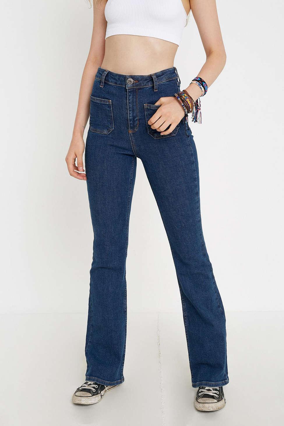 BDG Patch Pocket Flare Jeans in Blue | Lyst