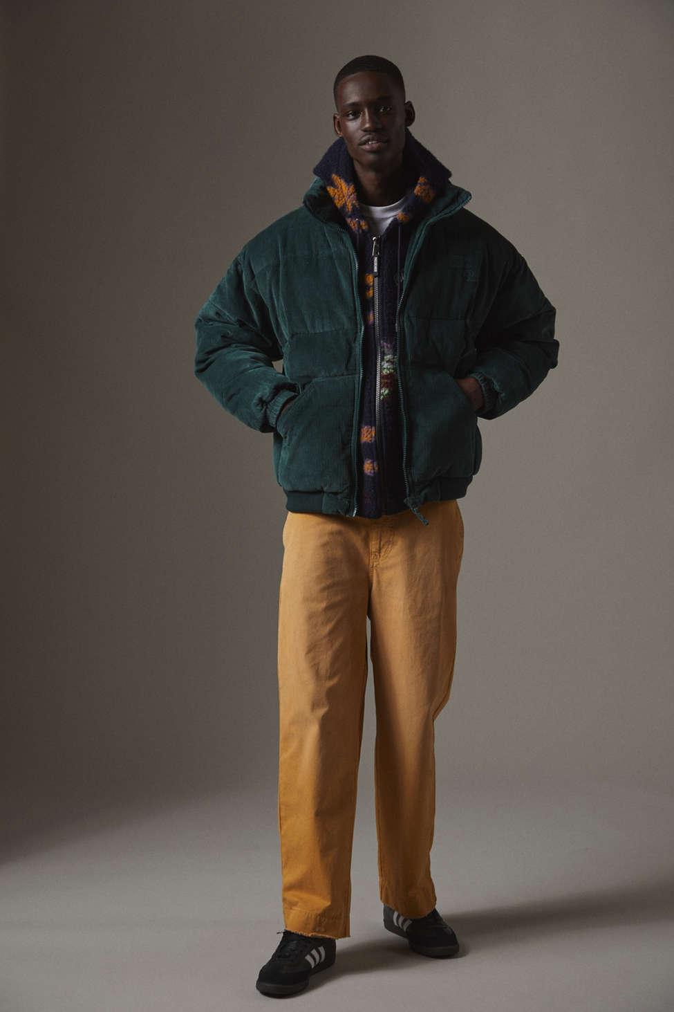 iets frans... Corduroy Cord Puffer Jacket in Green for Men | Lyst