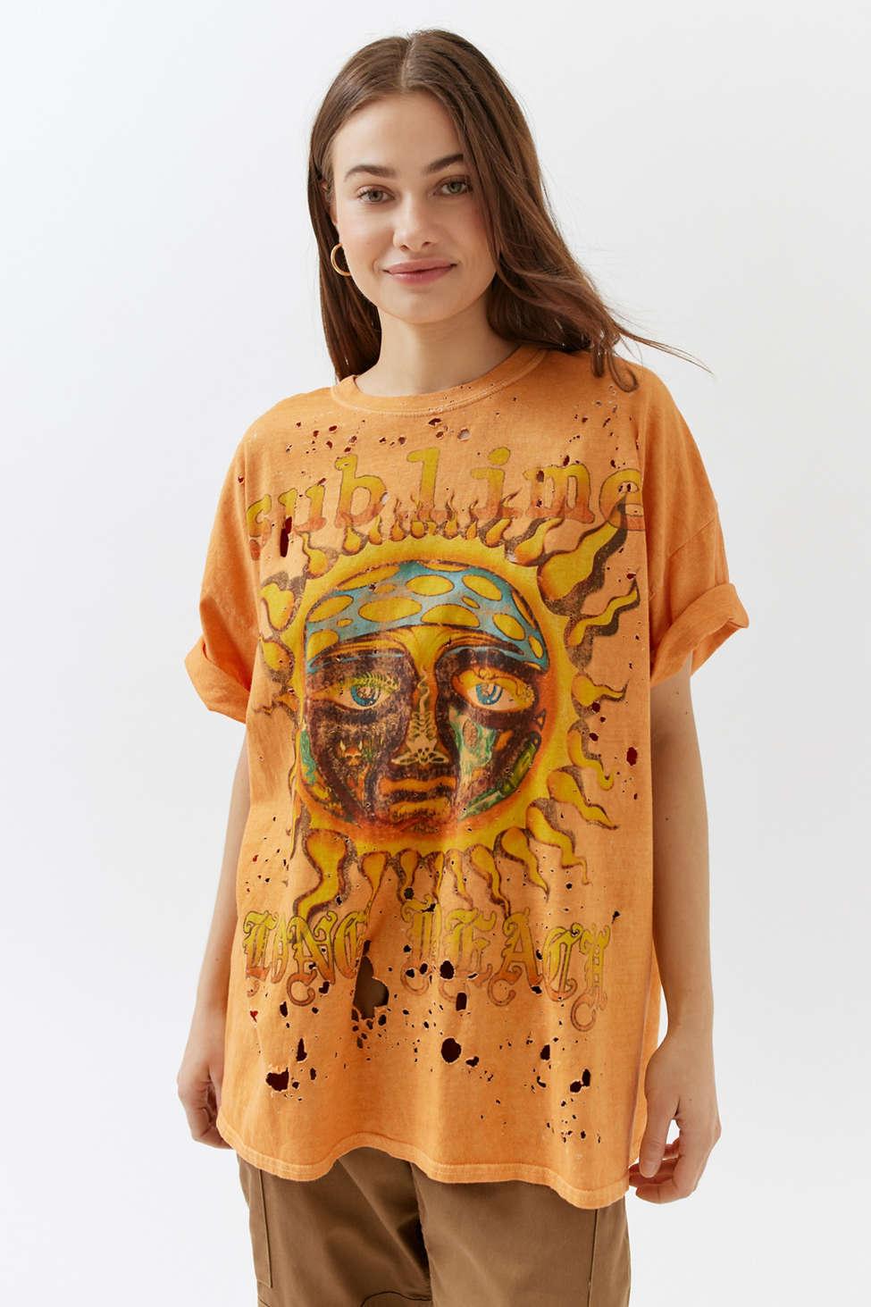 Urban Outfitters Sublime T-shirt Dress in Orange | Lyst