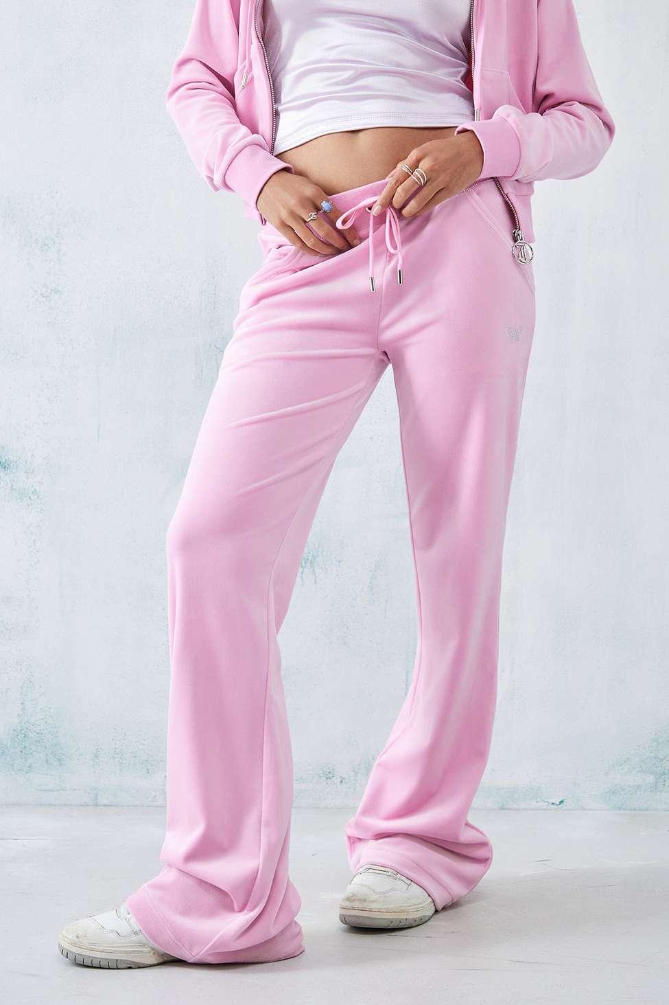 Juicy Couture Pink Butterfly Flare Track Pants