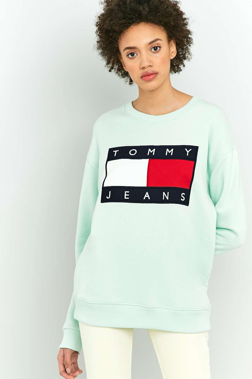 tommy hilfiger mint green sweatshirt