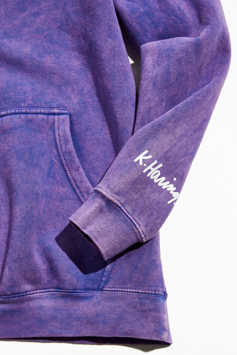 Purple keith 2025 haring sweatshirt