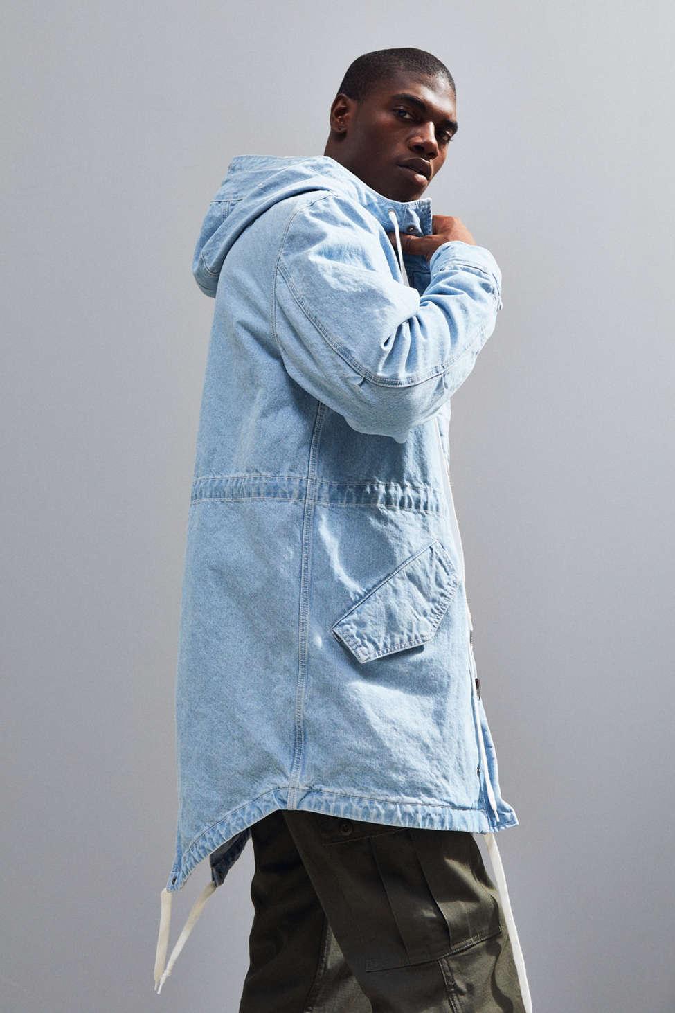 denim parka jacket