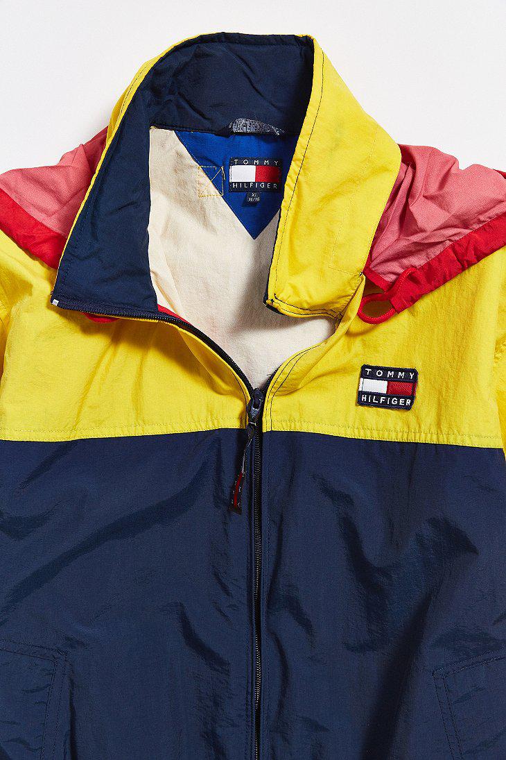 Urban Outfitters Synthetic Vintage Tommy Hilfiger Yellow + Navy Windbreaker  Jacket for Men - Lyst