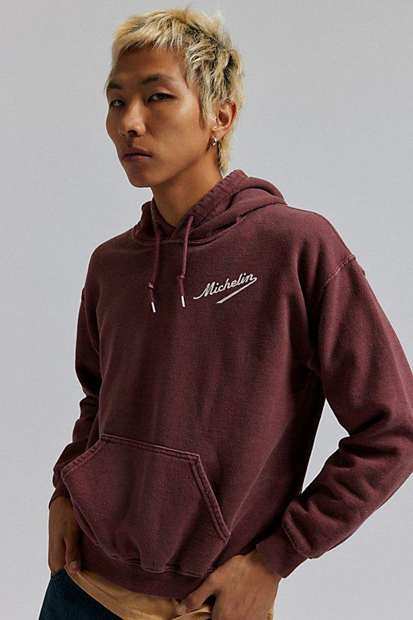 Urban Outfitters Michelin Tire Graphic Hoodie Sweatshirt in Red