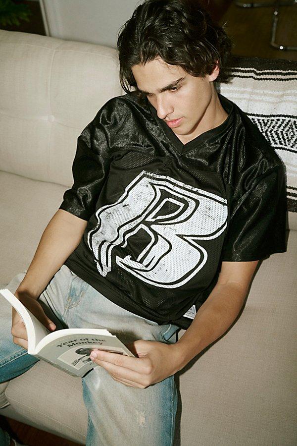 Urban Outfitters Ruff Ryders Mesh Football Jersey Tee in Black for
