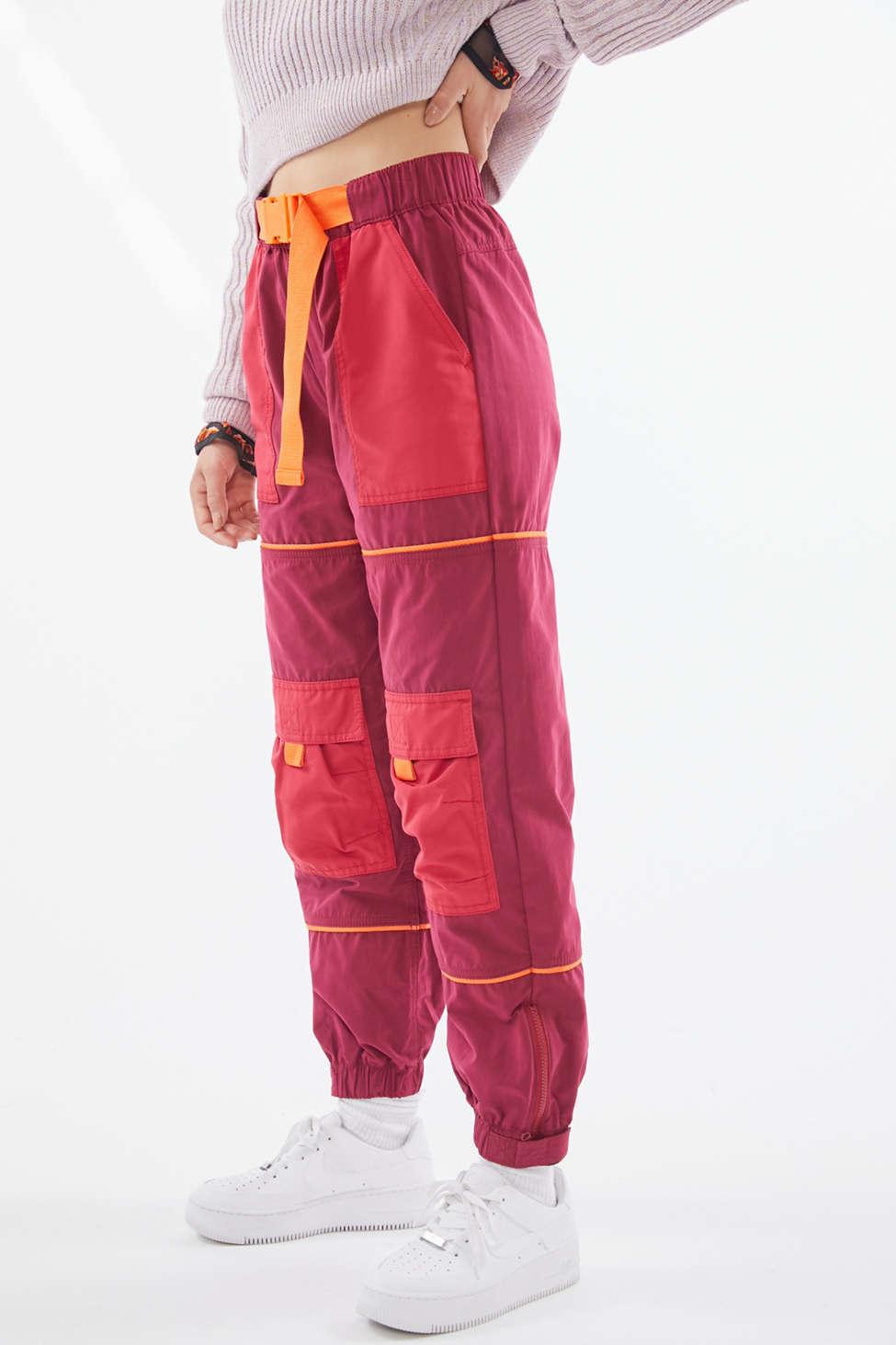 Urban Outfitters Uo Neil Colorblock Belted Snow Pant in Red | Lyst