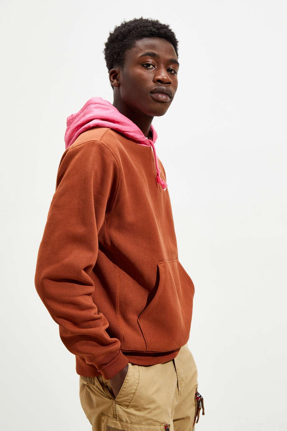 Champion Synthetic Champion Uo Exclusive Colorblock Nylon Hoodie Sweatshirt  in Red for Men | Lyst