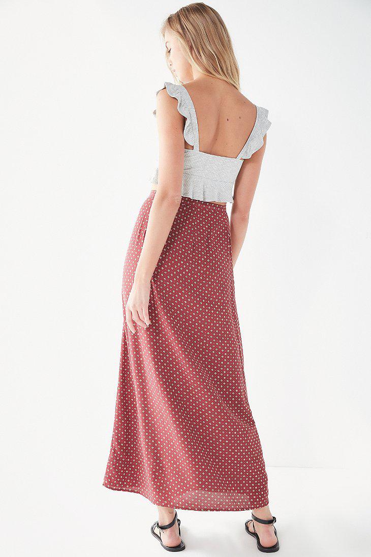 diamond tile maxi skirt