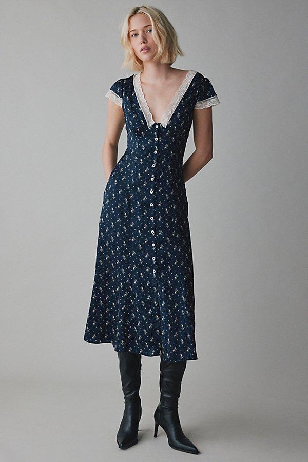 kimchi blue kristin button front drop waist midi dress Juniper Boucle Mini Dress in Red main image 1