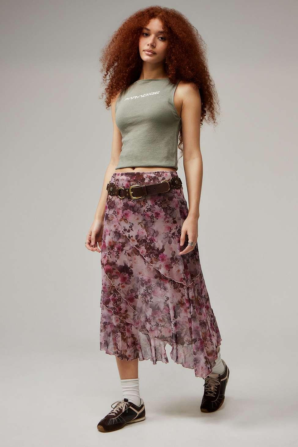 Floral Skirt Long Skirt Urban Outfitters Urban Outfitters Floral