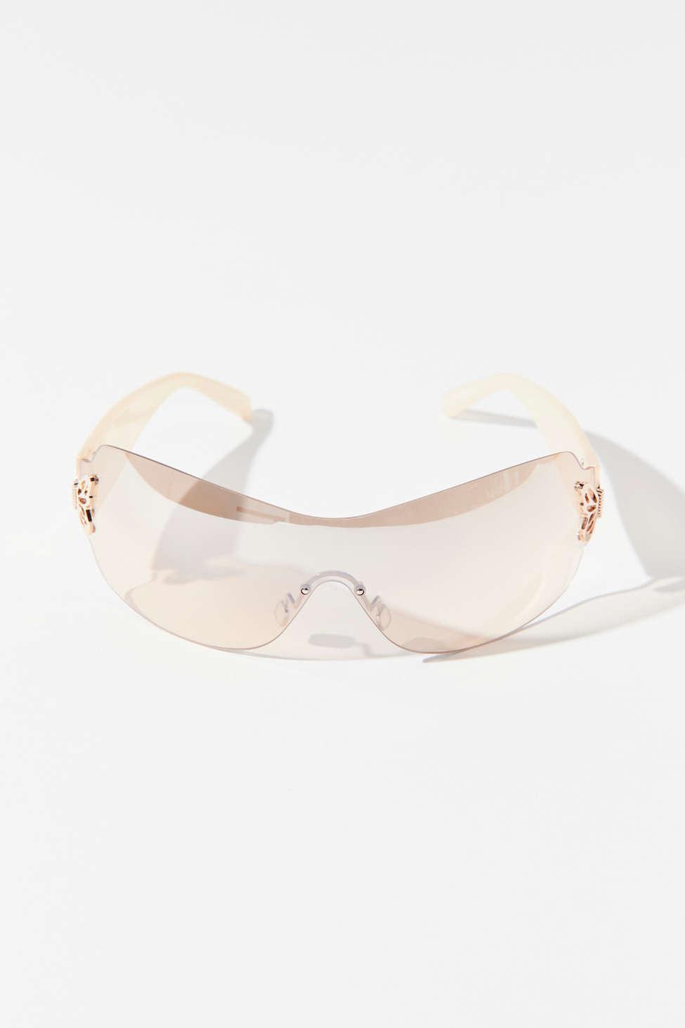 Urban Outfitters Cher Butterfly Shield Sunglasses In Gold At in Natural |  Lyst