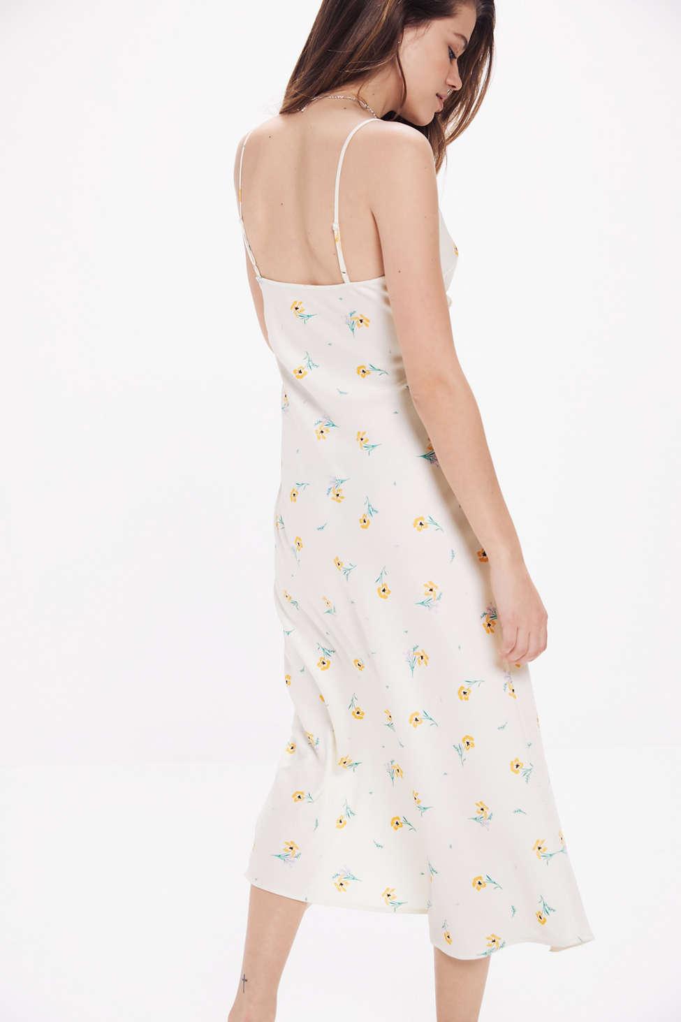 uo kelly surplice midi slip dress