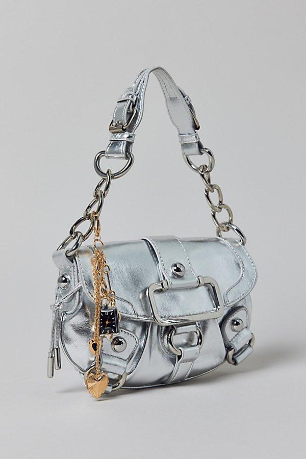 Silence + Noise Jenn Metallic Shoulder Bag in Gray | Lyst