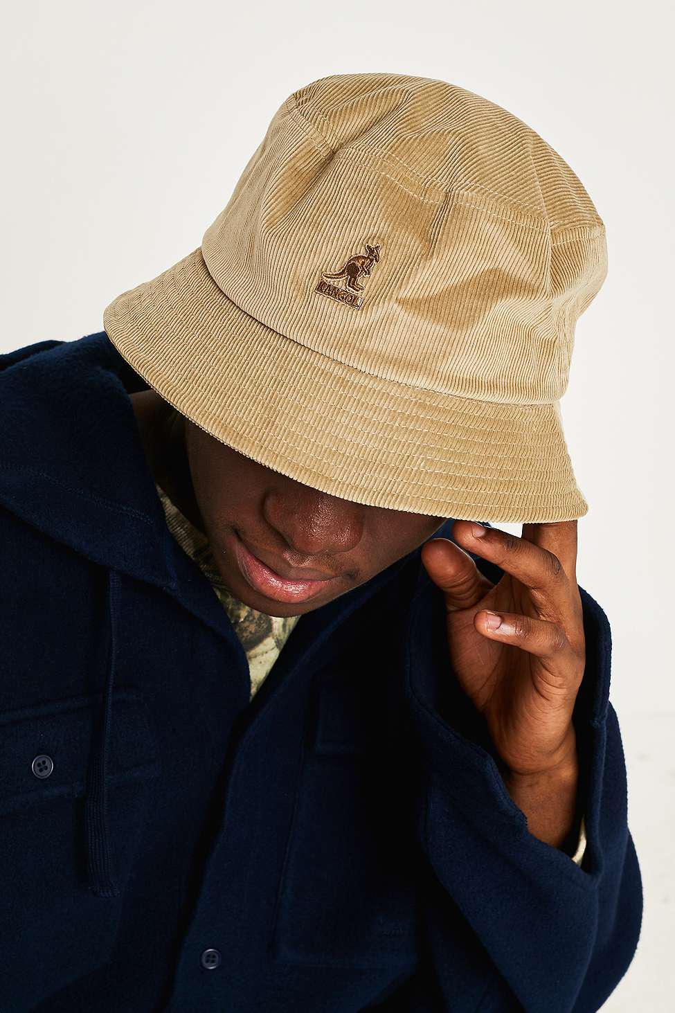 kangol beige bucket hat