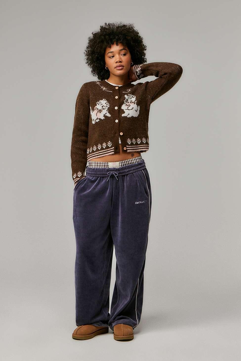 Urban Outfitters Uo Cat Knit Cardigan in Brown Lyst UK