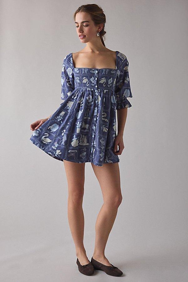 kimchi blue blue dress Kimchi Blue Urban Outfitters Printed Tube Mini Dress  White Chocolate  Couture