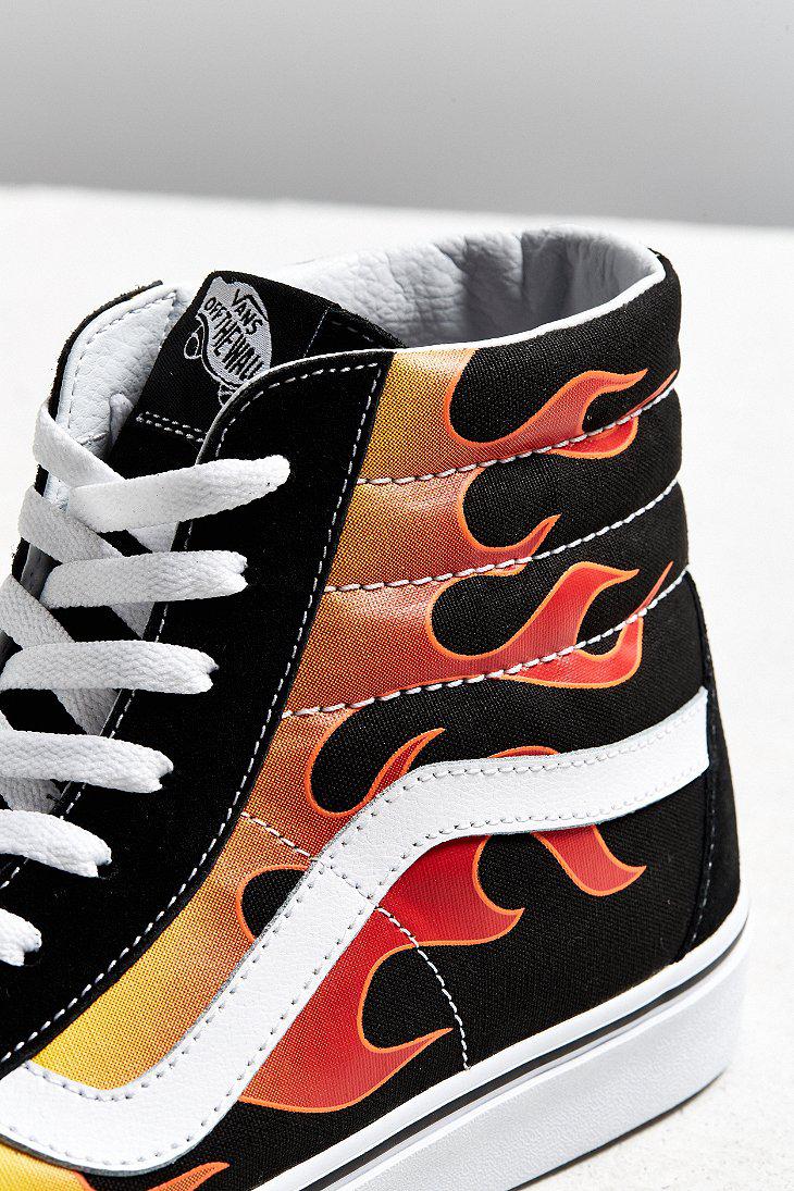 vans sk8 hi reissue flame