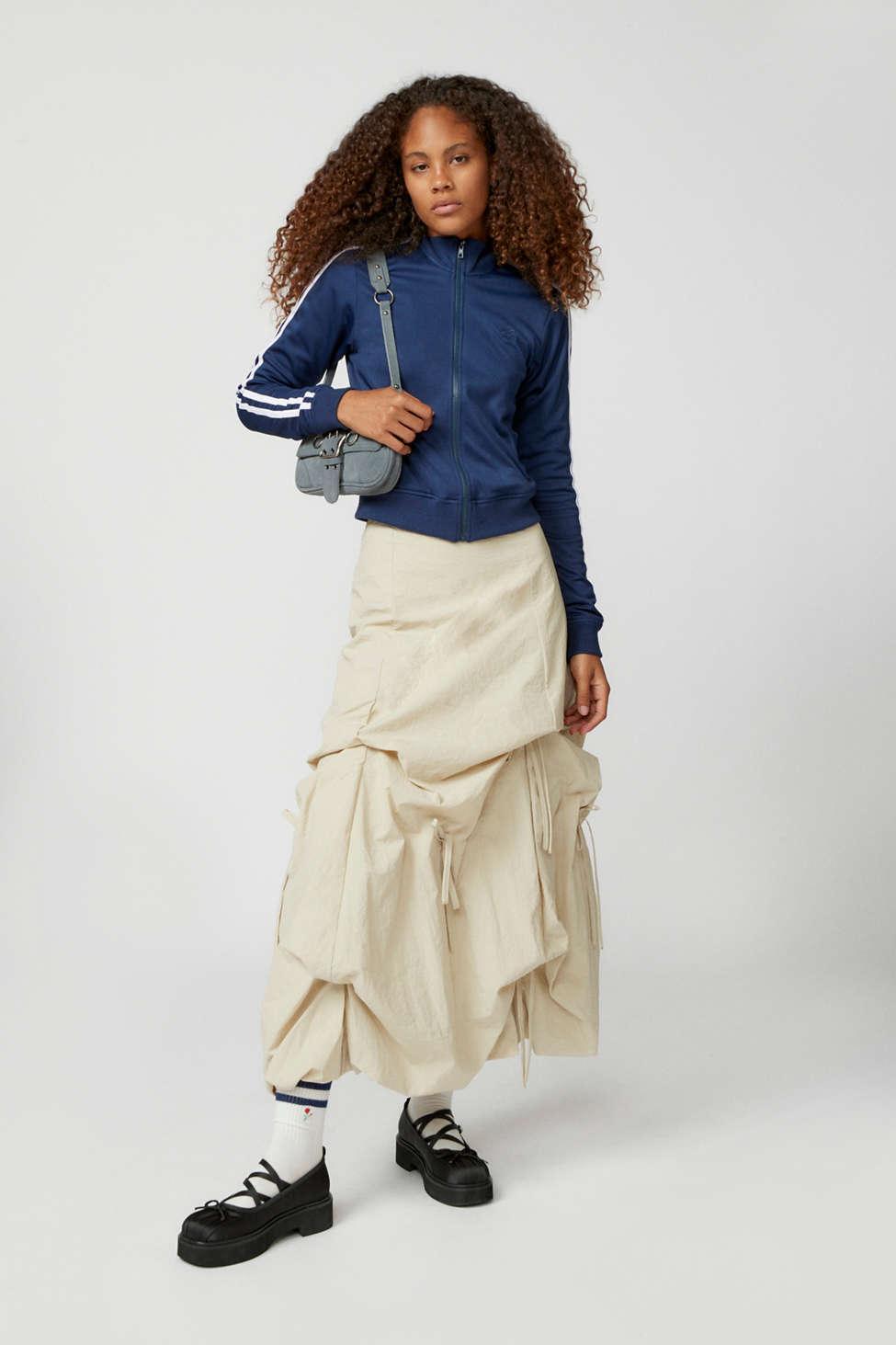iets frans... Silver Baggy Tech Maxi Skirt | Urban Outfitters Turkey