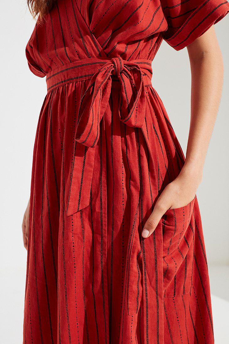 Urban Outfitters Gabrielle Linen Midi Wrap Dress Factory Sale, UP TO 65%  OFF | www.editorialelpirata.com