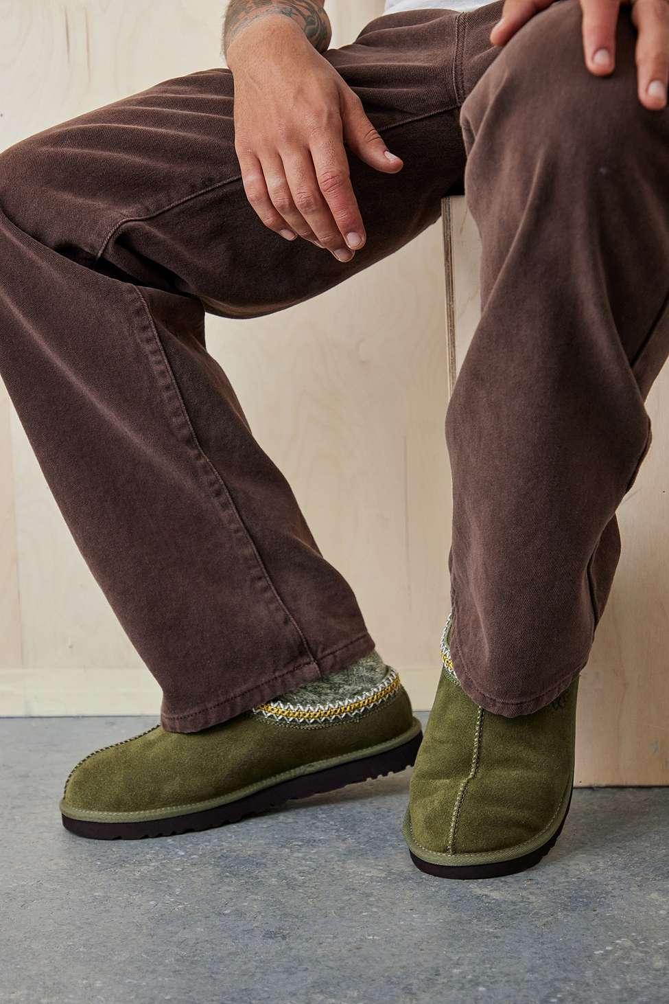UGG Burnt Olive Tasman Slippers in Black for Men Lyst UK