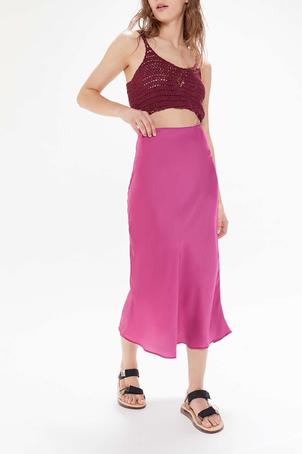 purple slip skirt