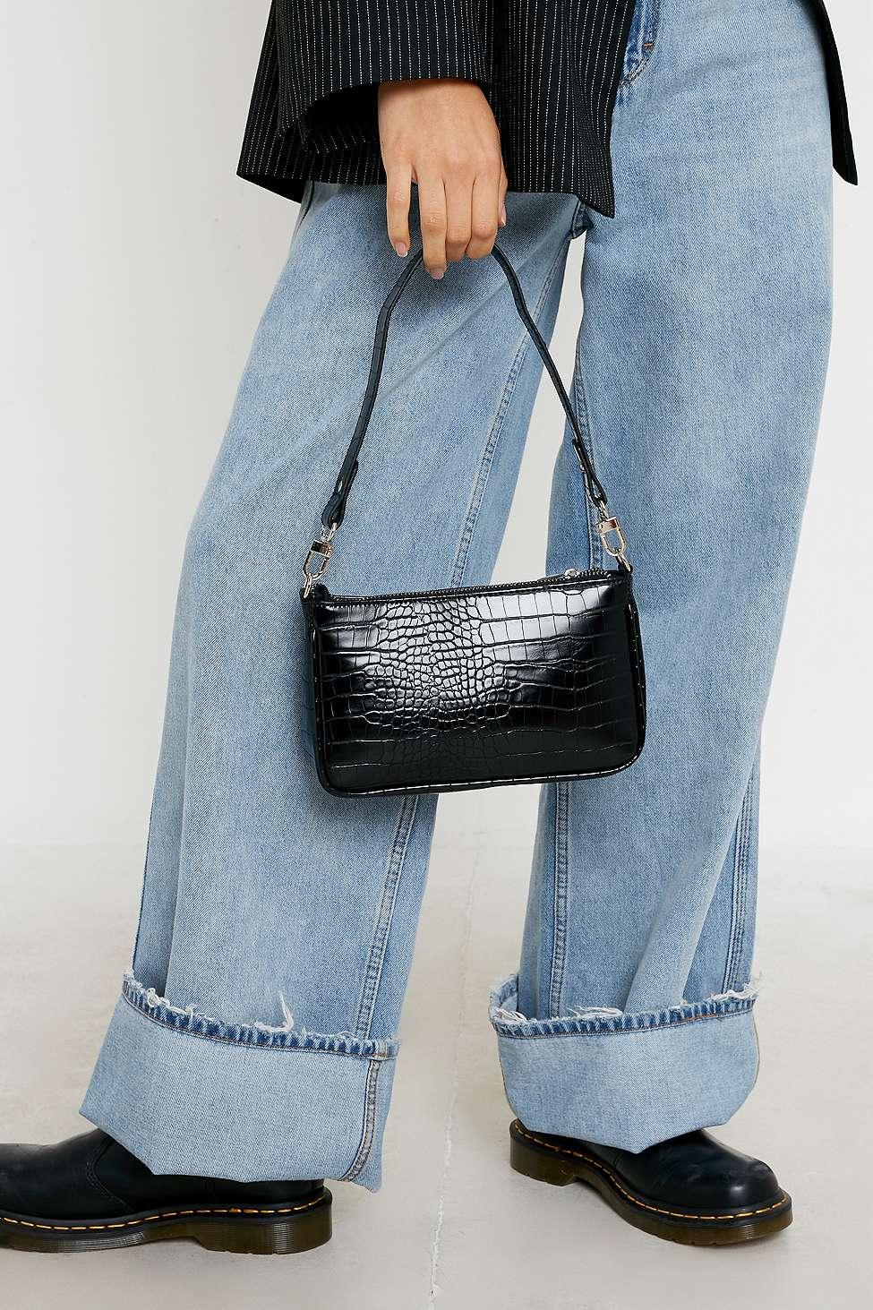 Uo Croc 90s Shoulder Bag