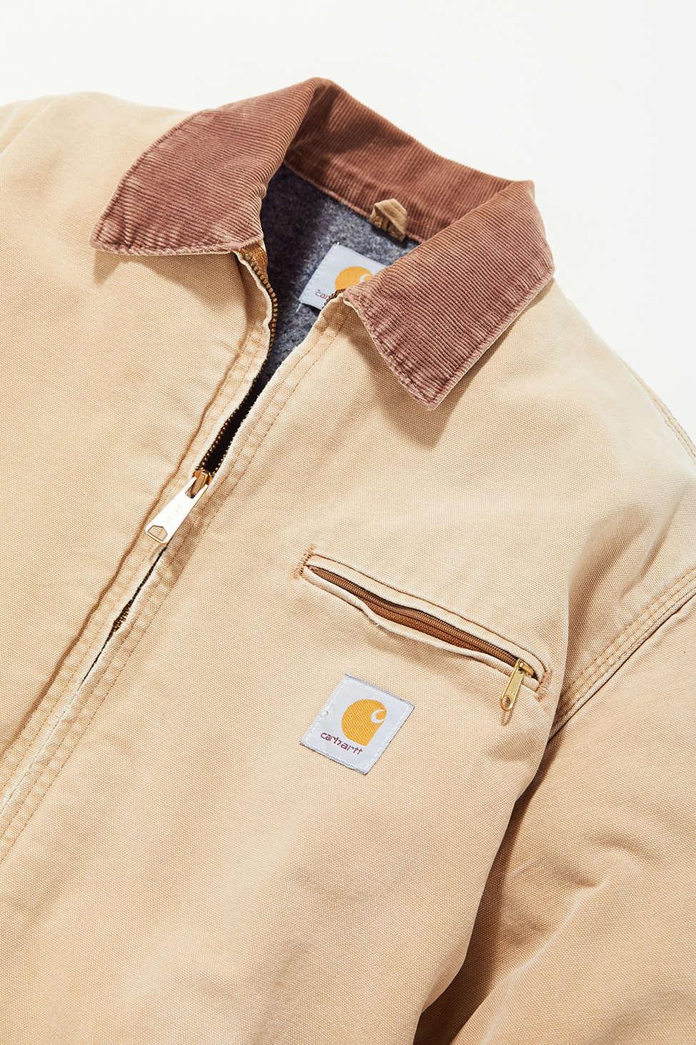 Urban Renewal Vintage Carhartt Beige Workwear Jacket in Natural - Lyst