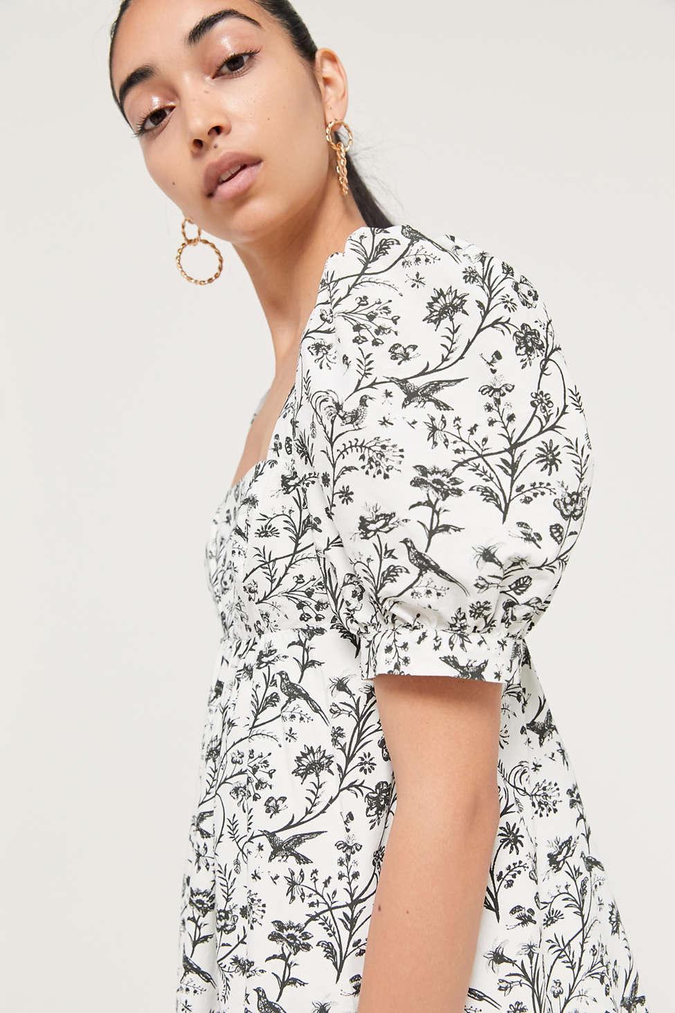 laura ashley uo exclusive penelope toile babydoll dress