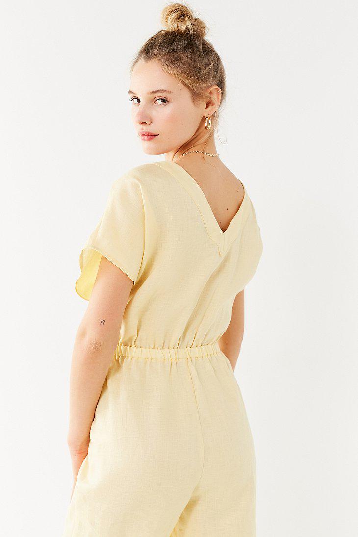 urban outfitters yellow jumpsuit