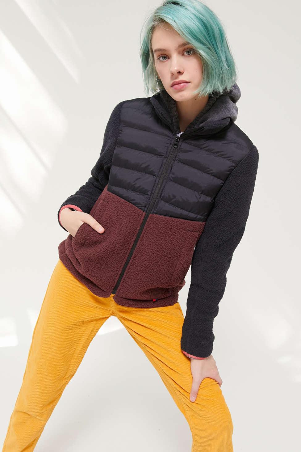 full zipper sherpa jacket