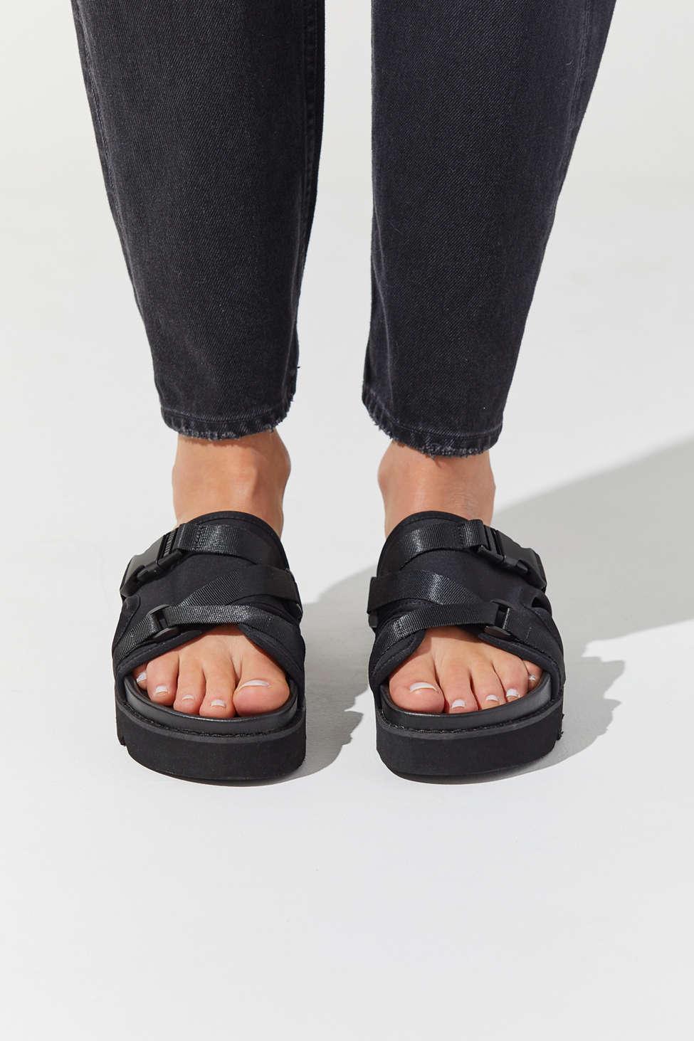 Urban Outfitters Uo Sport Slide Sandal in Black | Lyst