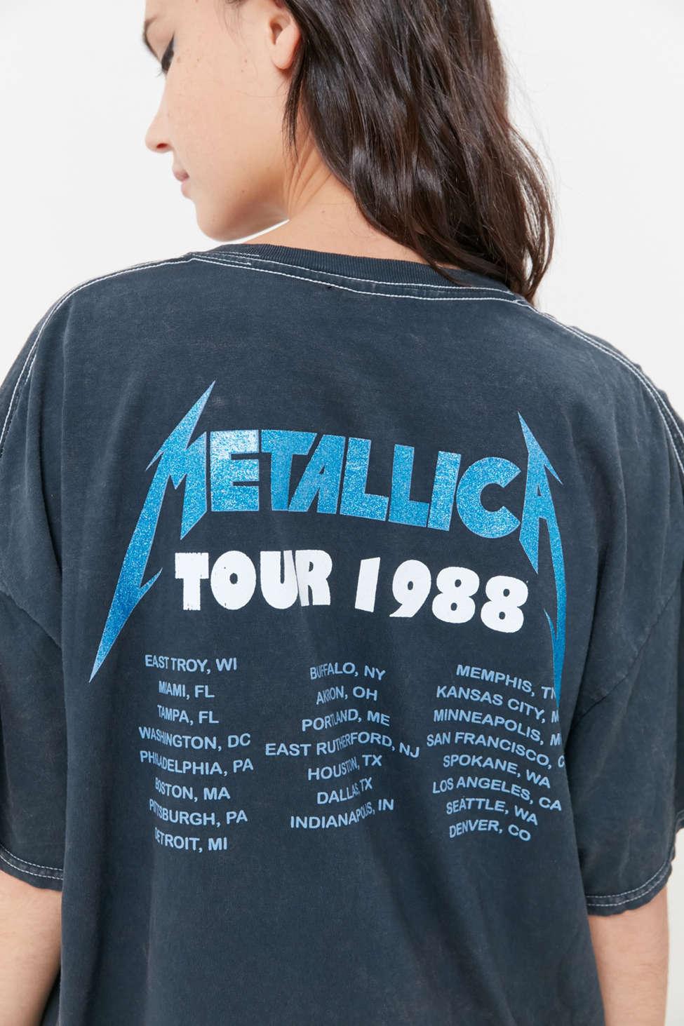 Urban Outfitters Cotton Metallica Harvester Of Sorrow Tour Glitter Tee in  Black (Blue) - Lyst
