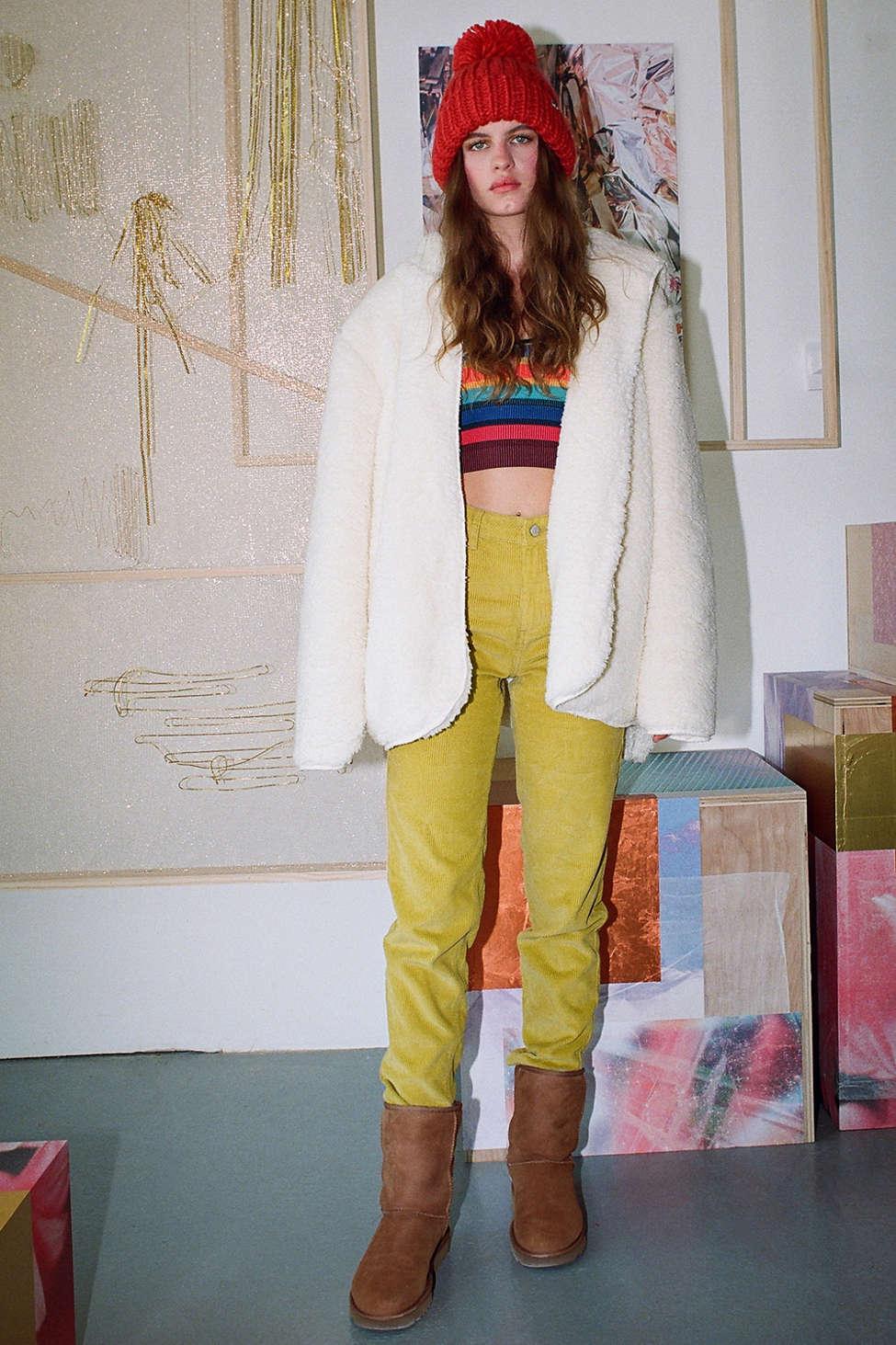 reversible hooded teddy jacket