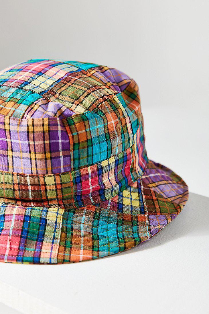 Cotton Madras Plaid Bucket Hat 
