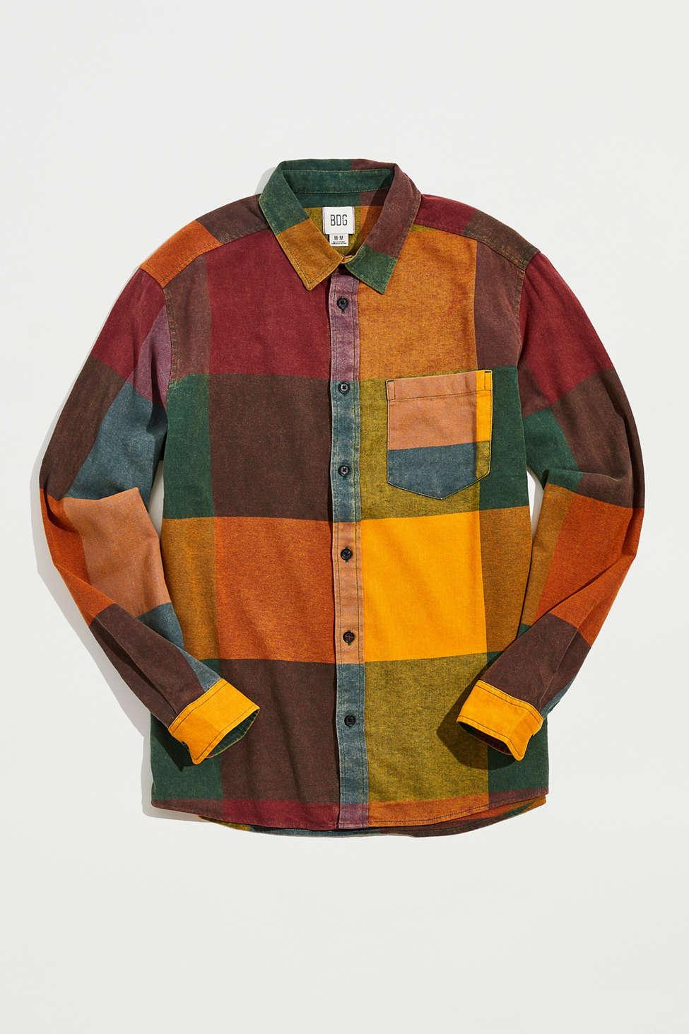 BDG Vintage Wash Flannel Shirt for Men | Lyst