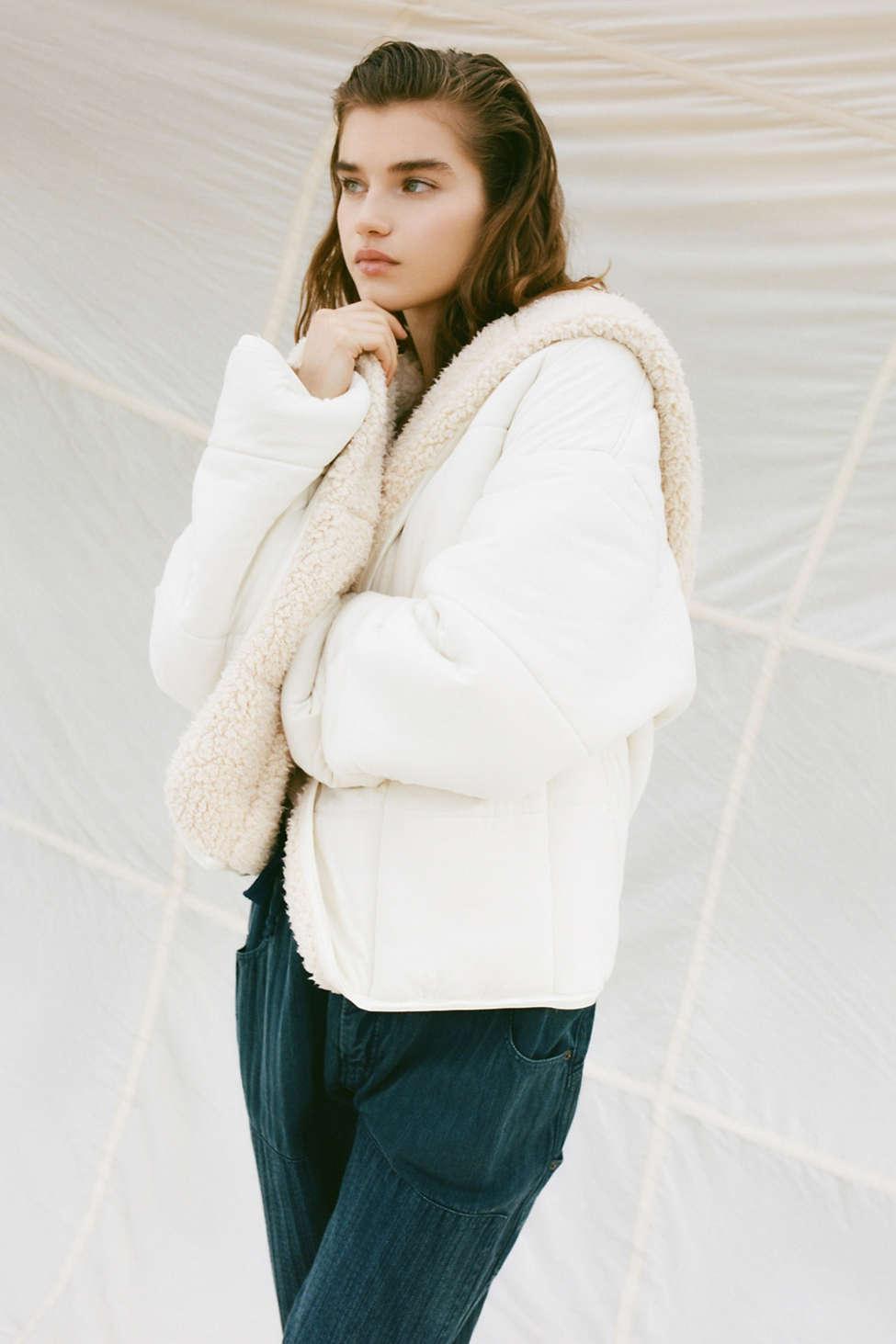 reversible teddy jacket