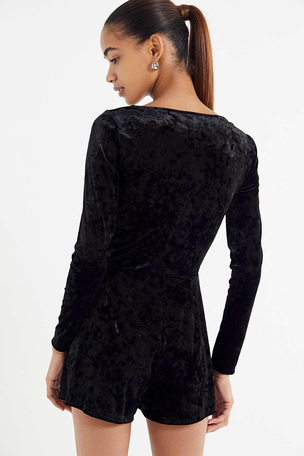 crushed velvet romper