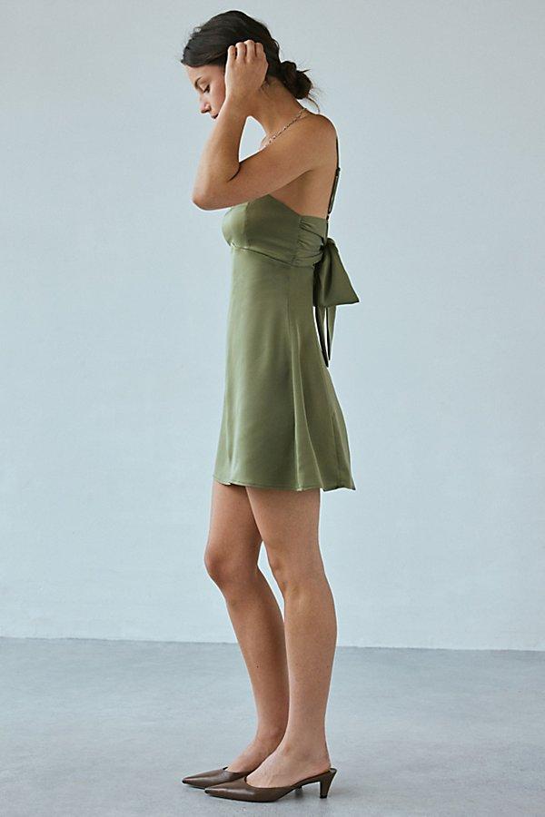 green dress with bow in the back retrofete Fig Dress in Green main image 1