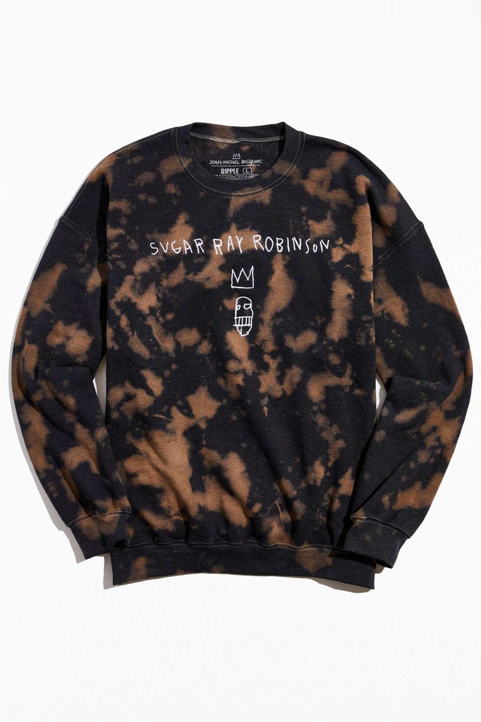 Urban Outfitters Basquiat Sugar Ray Robinson Bleach Tie Dye Crew Neck Sweatshirt In Black For Men Lyst Urban Outfitters Basquiat Sugar Ray Robinson Bleach Tie Dye Crew Neck Sweatshirt In Black For Men Lyst