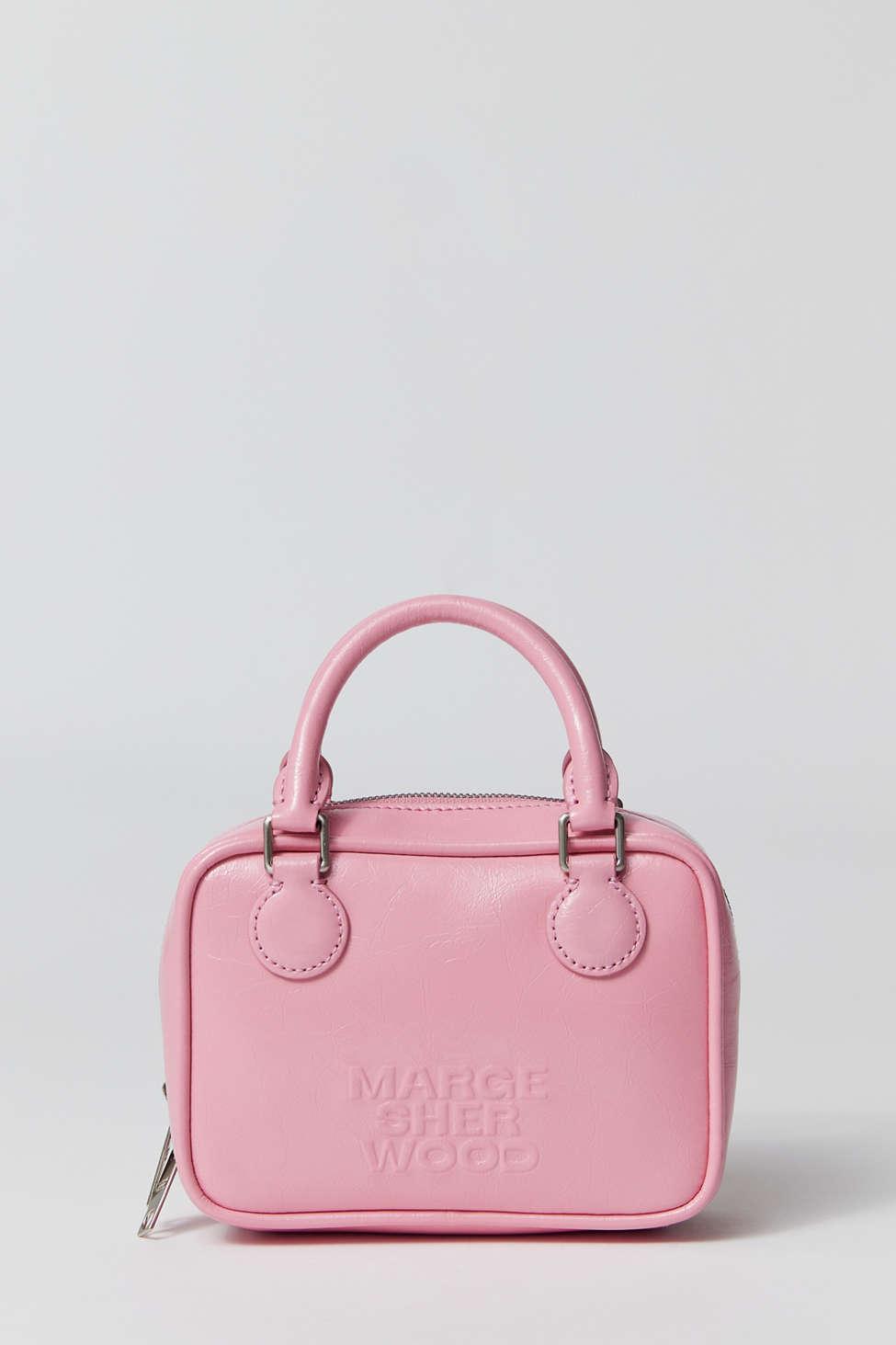 Marge Sherwood logo-embossed leather tote bag, Pink